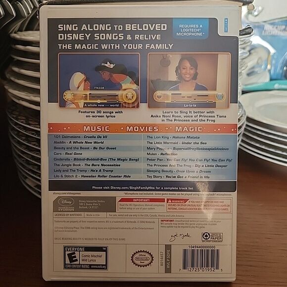 NINTENDO Wii Disney Sing It Family Hits 2010 CIB - Picture 2 of 3